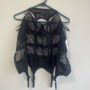 Black Coquette Bustier